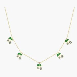 Gabi Rielle 14K Gold Plated Sterling Silver CZ
Cherries Station Necklace NWT